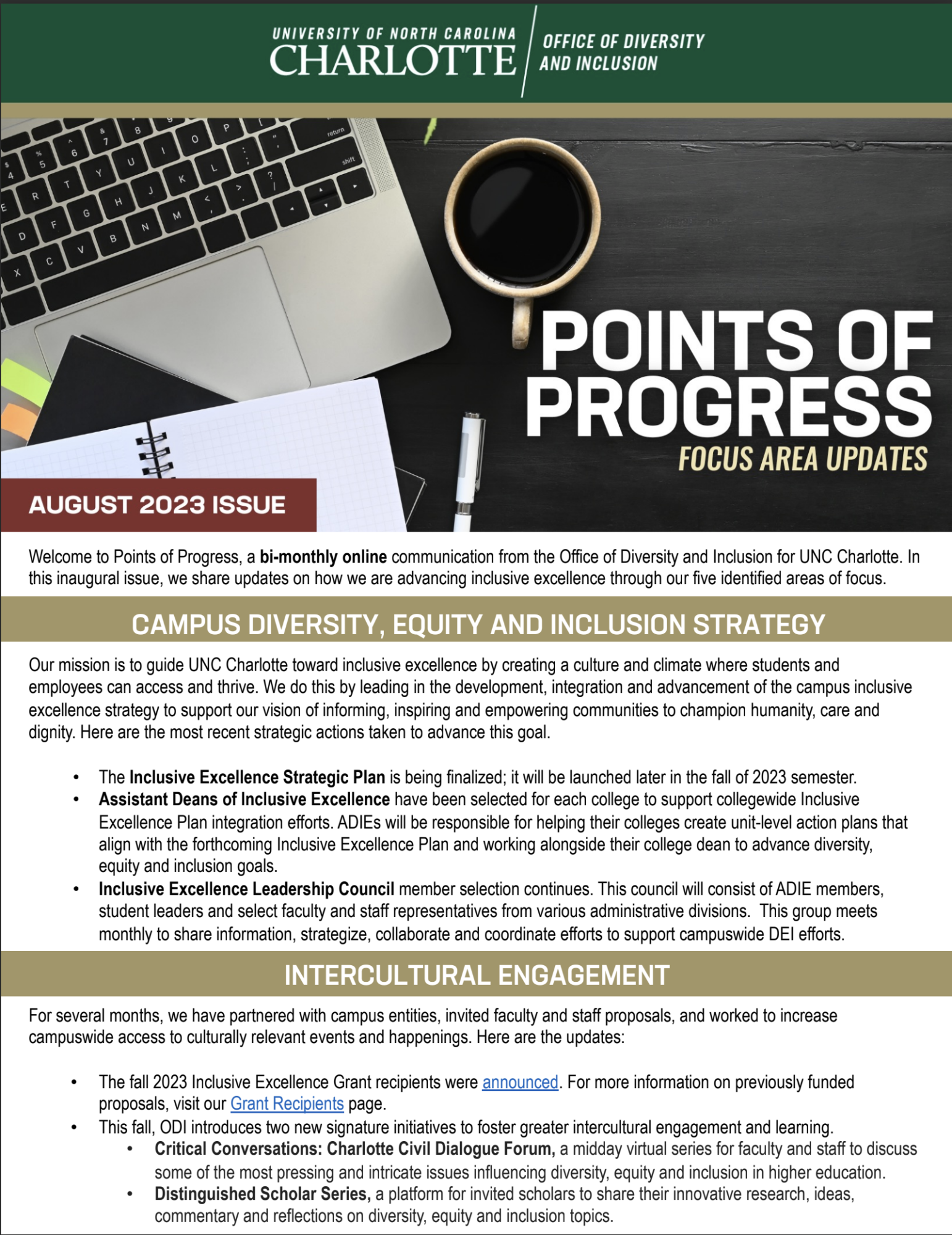 August 2023 Points of Progress Issue 